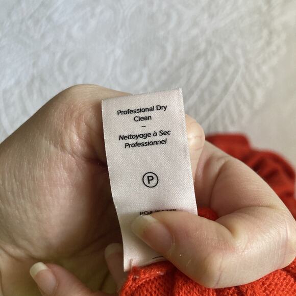 Cinq à Sept Adiella 100% Cashmere pullover Sweater Red Size L - Picture 9 of 10